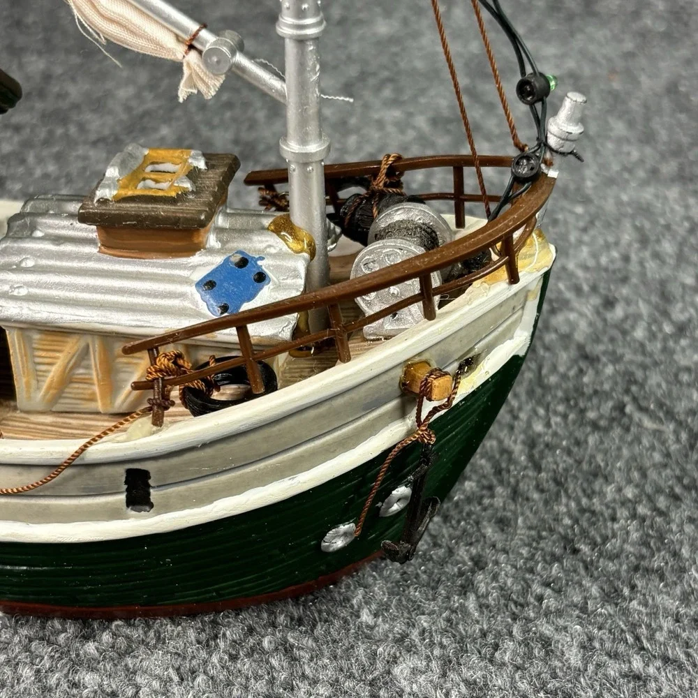 Lemax Carole Towne Annibelle Trawler House Boat In Box 44174 Works!